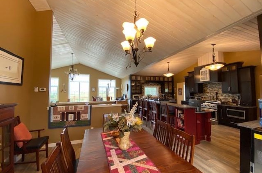 Diningroom with full view of kitchen/living area