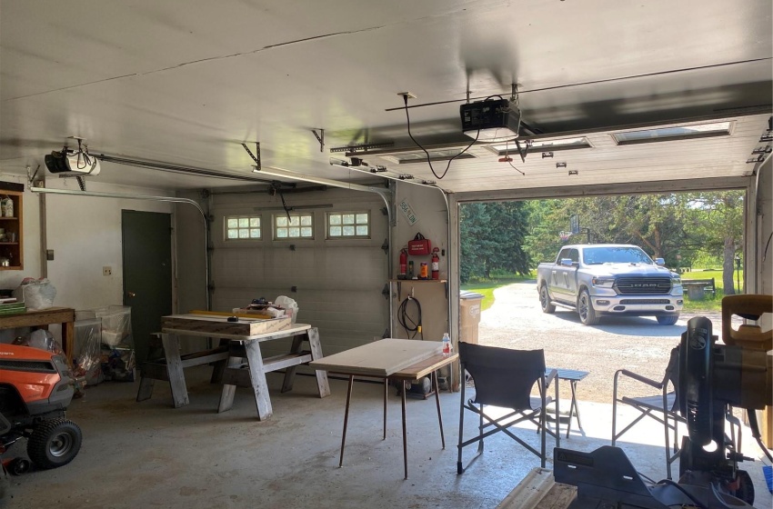 inside garage looking out