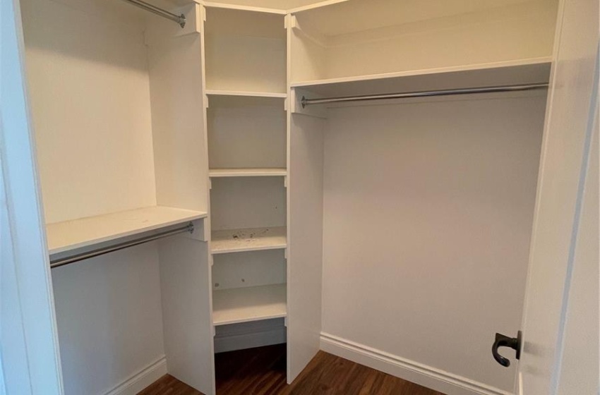 Closet organizer in main bedroom