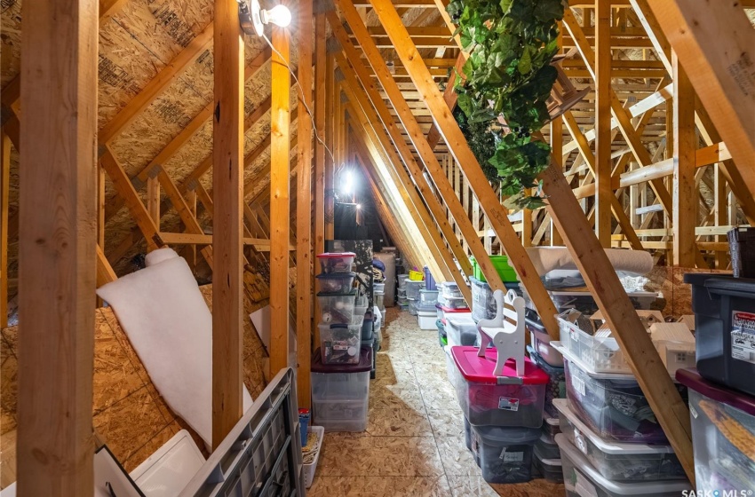 Storage in Attic above garage