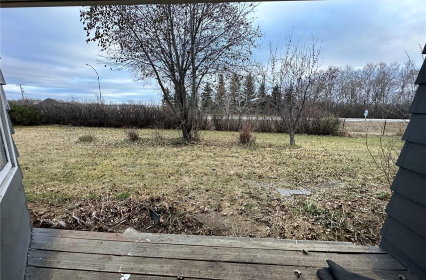 Yard view from South facing Door to fenced area