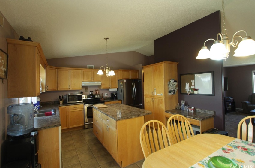 Kitchen featuring an island.