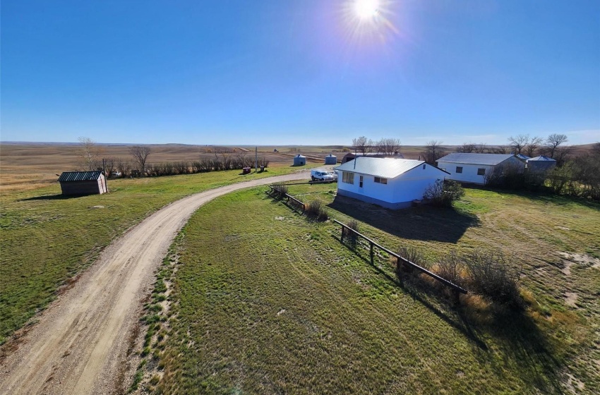 Aerial view with a rural view