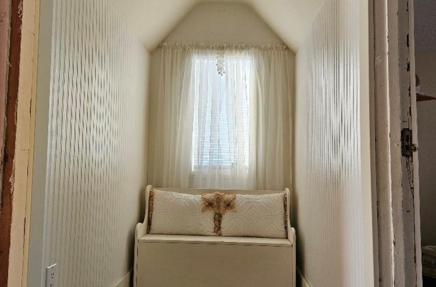 Comfy reading nook in the West facing dormer.