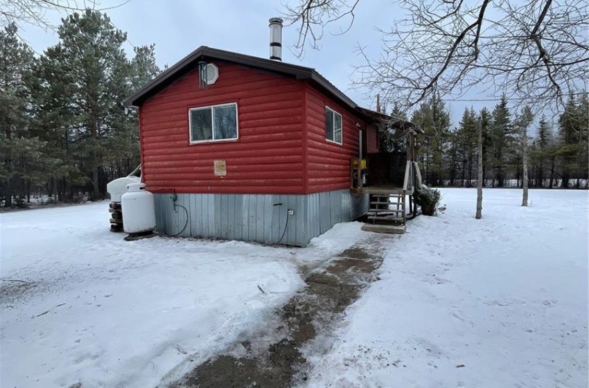 View of snow covered property