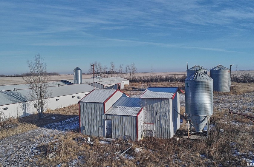 View of shed / structure with a rural view