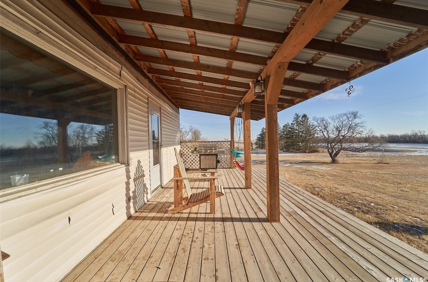 View of wooden deck