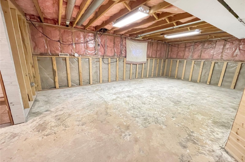 View of rec room in basement