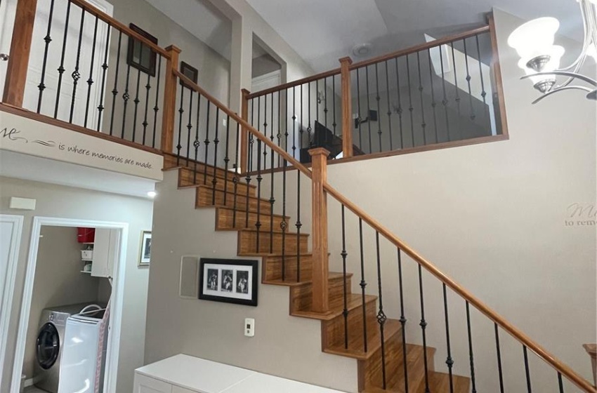 Beautiful bamboo flooring and handrails