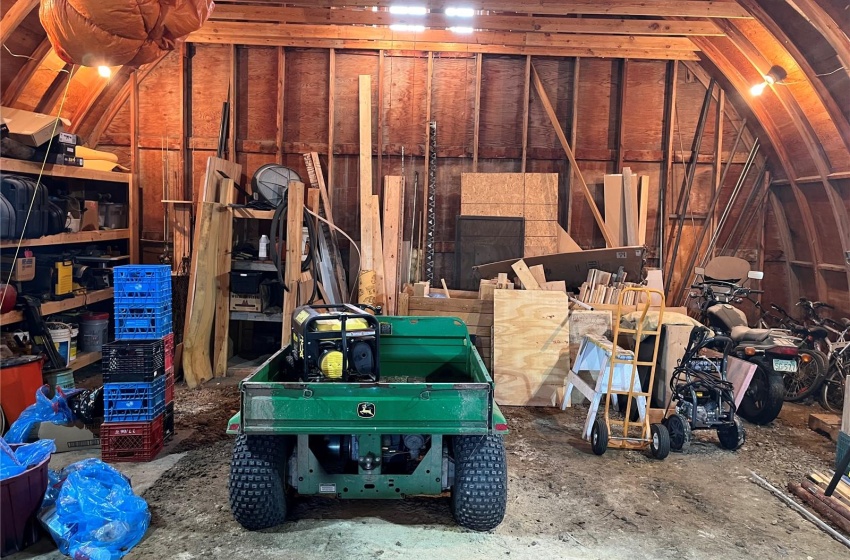 View of inside the shed