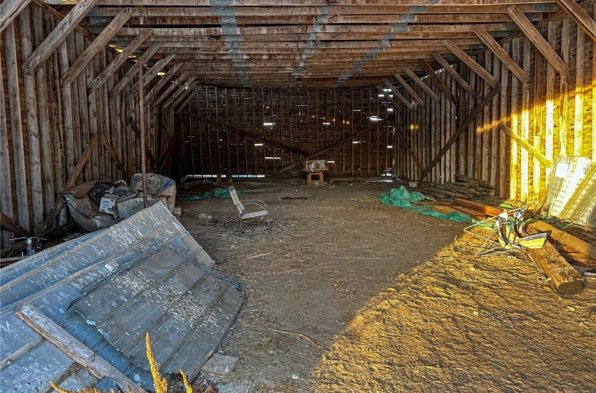 Inside of pole shed