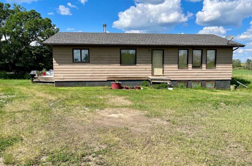 Front view of house with a lawn