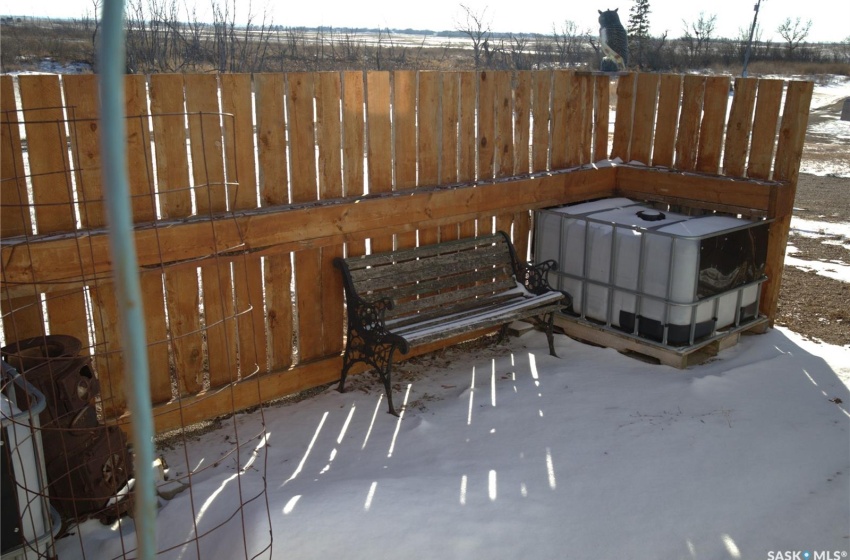 View of snow covered patio