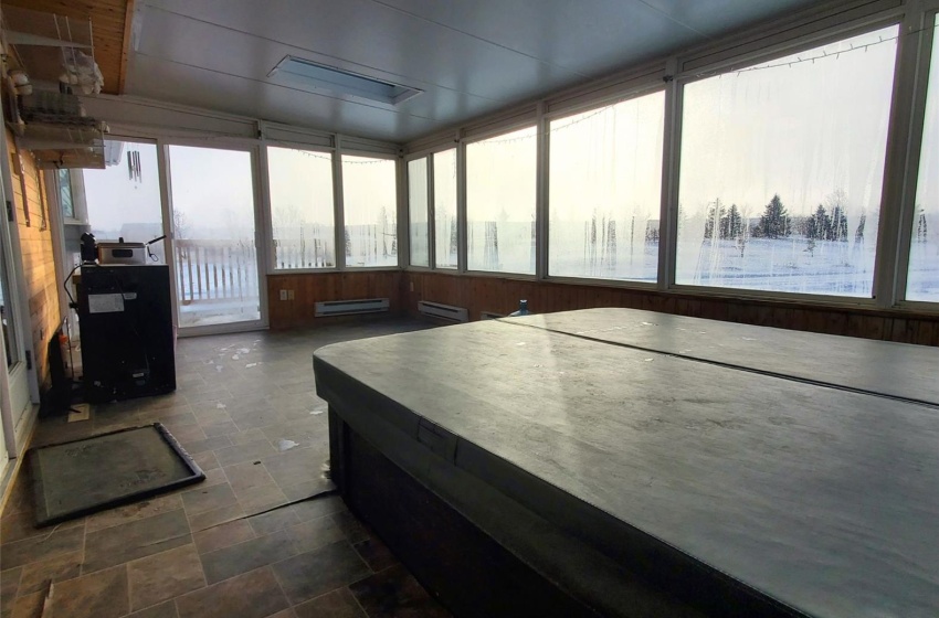 Heated sun room on south side of house