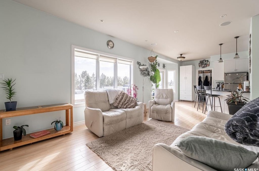 Living room featuring light hardwood / wood-style floors