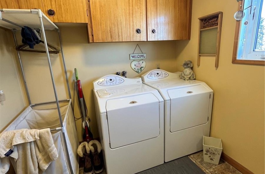 Laundry room and 2 pc bath off the kitchen