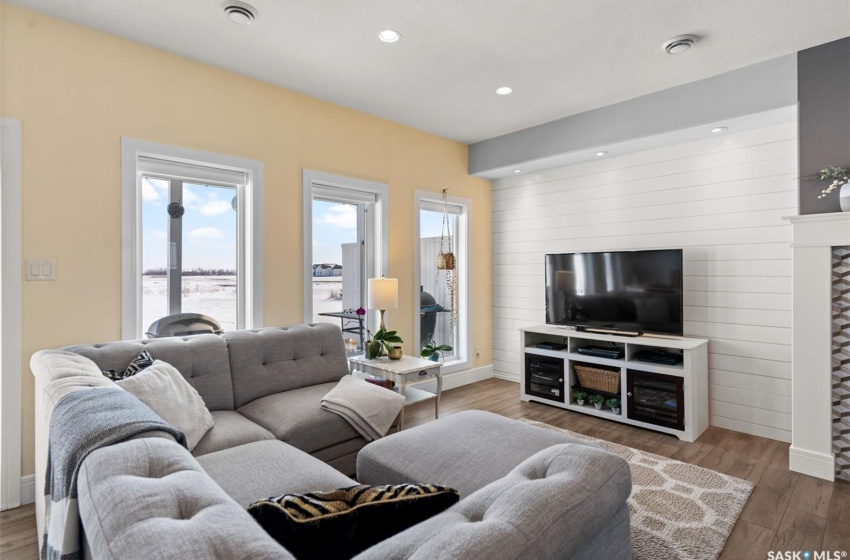 Living room featuring light hardwood / wood-style floors