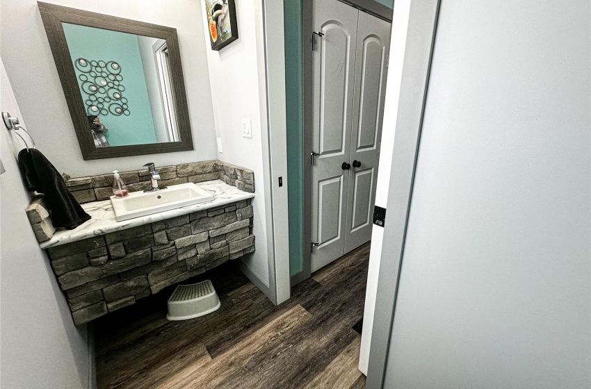 Half bath off laundry and mudroom area