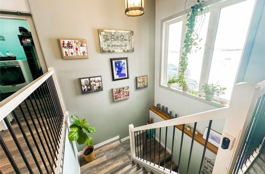 Stairs to fully finished basement