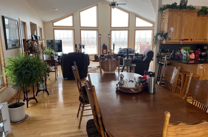 Dining area towards living room