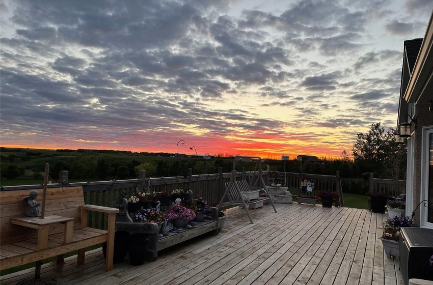 Sunset view from back deck