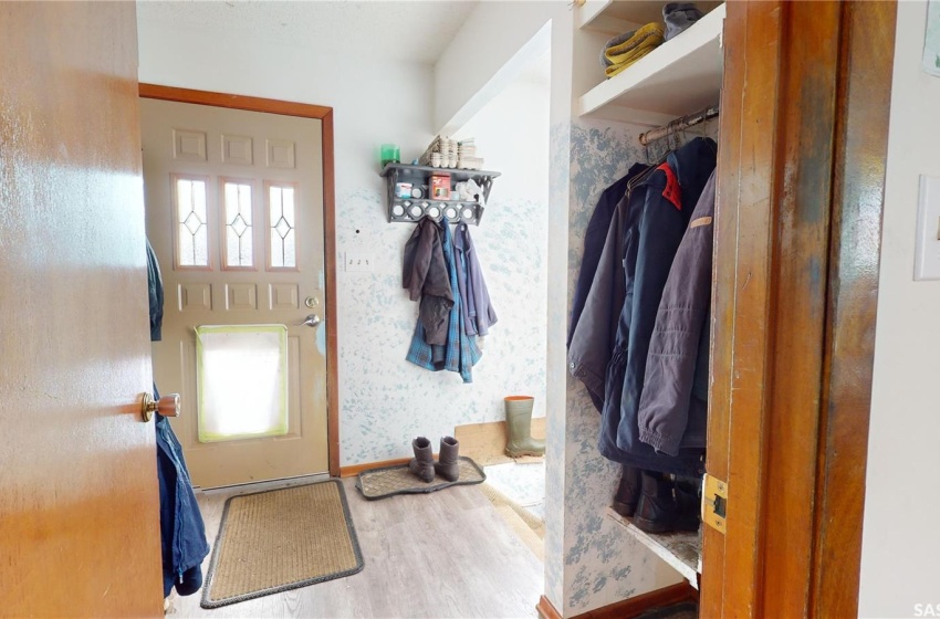 Mudroom featuring light hardwood / wood-style floors