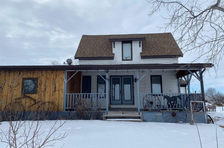 View of front of home with a porch