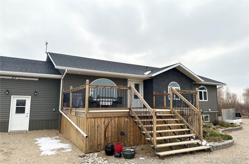 View of front of house featuring a deck