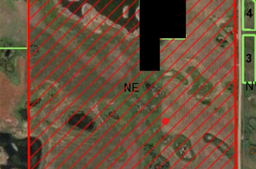 Satellite image with acreage subdivision removed