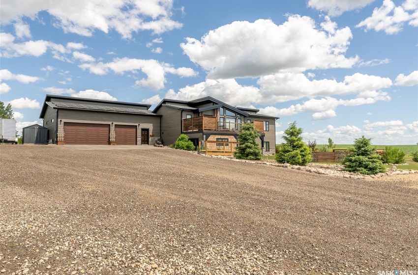 Contemporary house with a garage