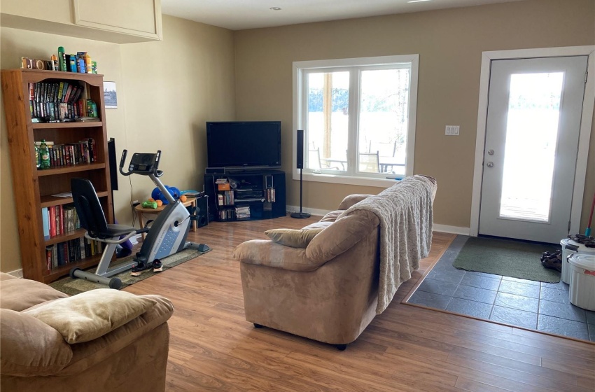 View of tiled living room