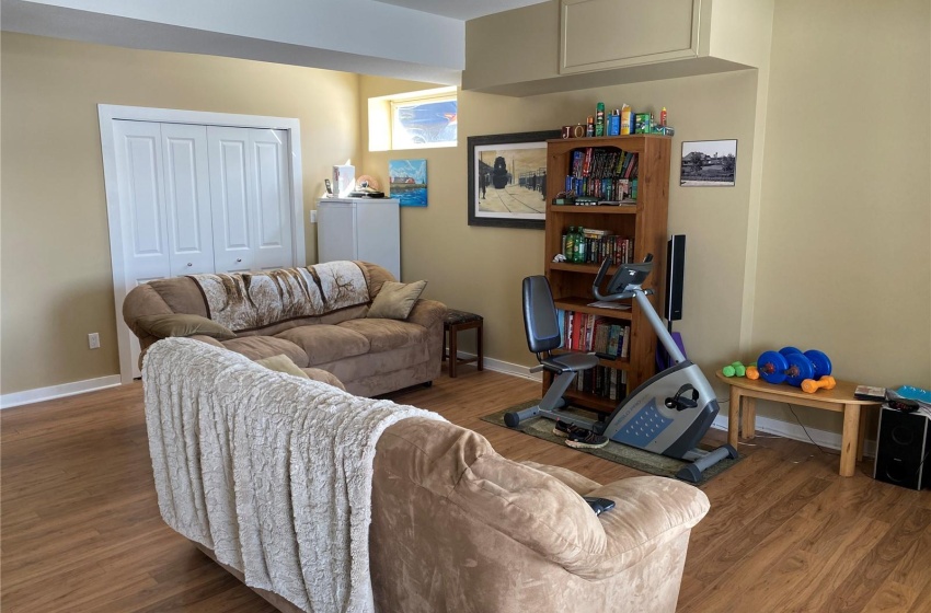 Living room featuring hardwood / wood-style floors