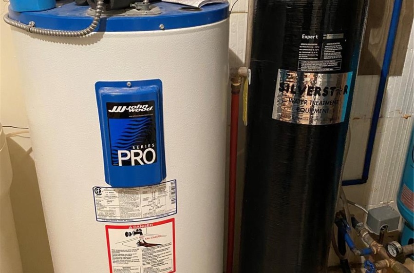 Utility room with water heater