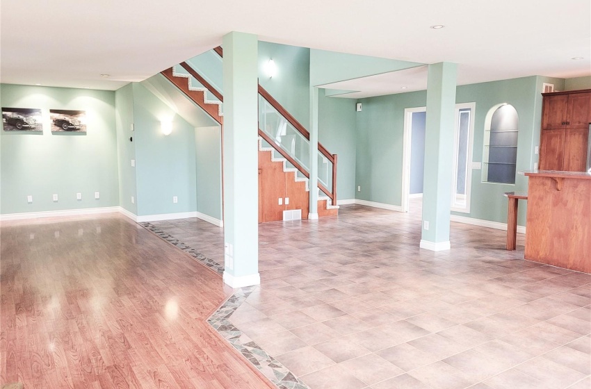 Living room and dining area