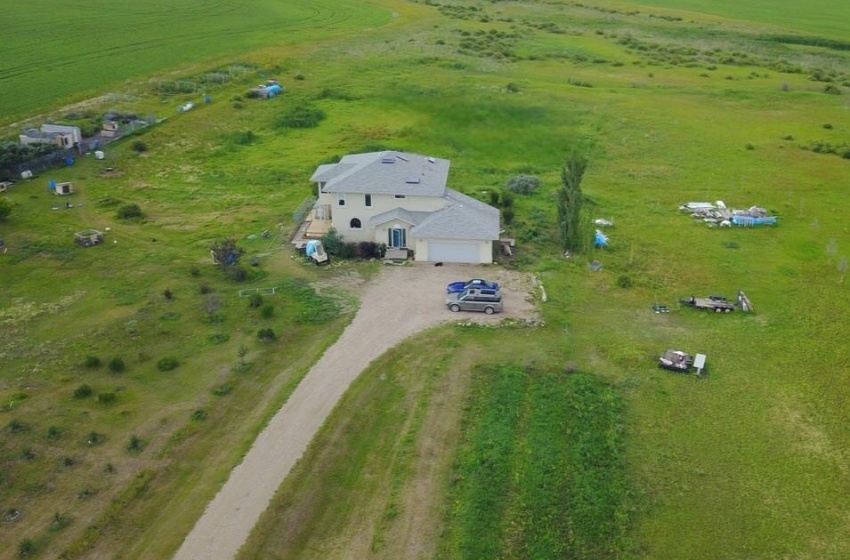 Aerial view with a rural view