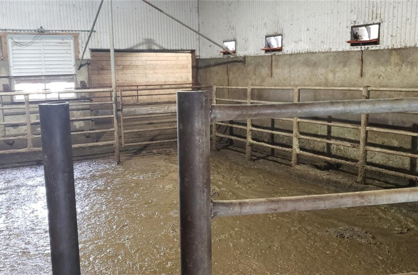 View of horse barn