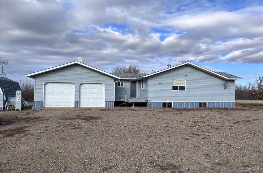 View of the south side of home plus double attached garage