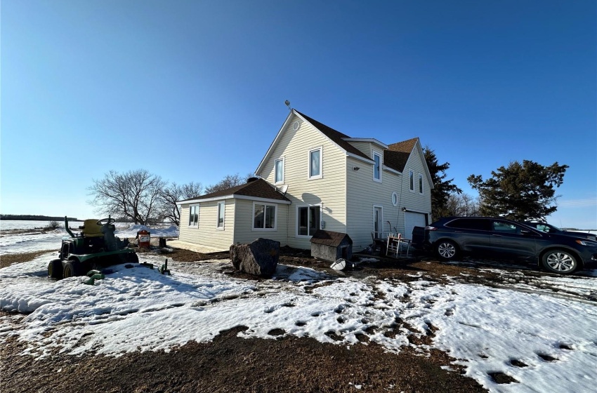 View of snow covered property