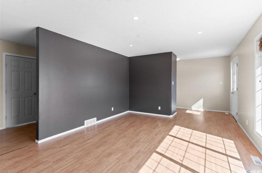 Spare room with light wood-type flooring