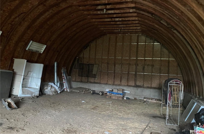 View of inside Quonset