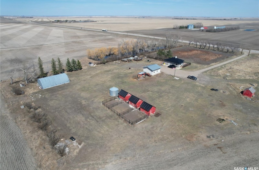 Aerial view with a rural view