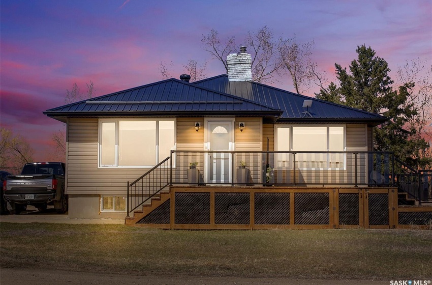 View of back house at dusk