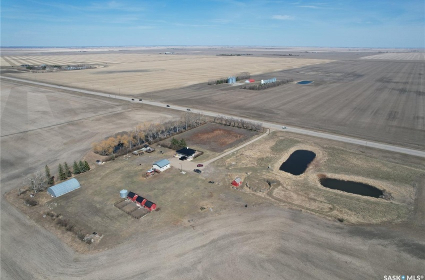 Aerial view with a rural view