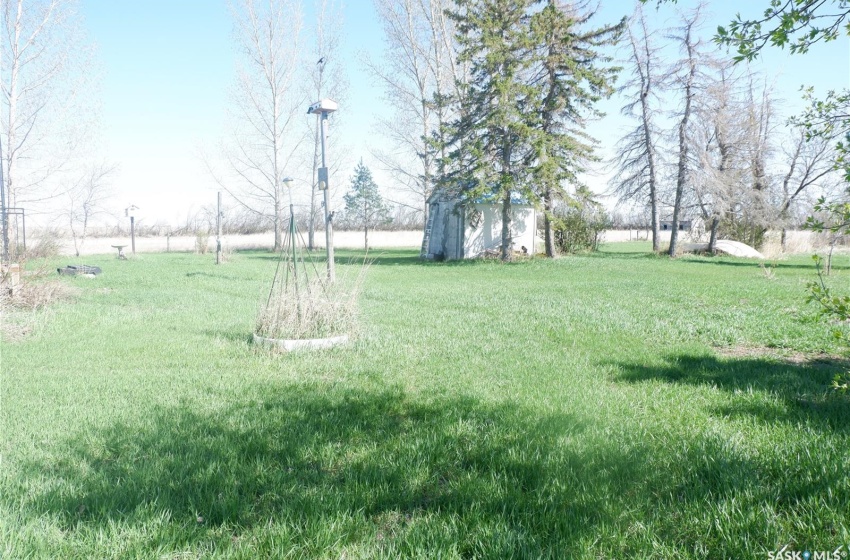 View of yard with an outdoor structure