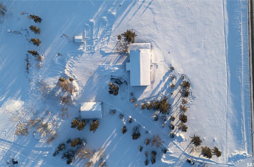 View of snowy aerial view