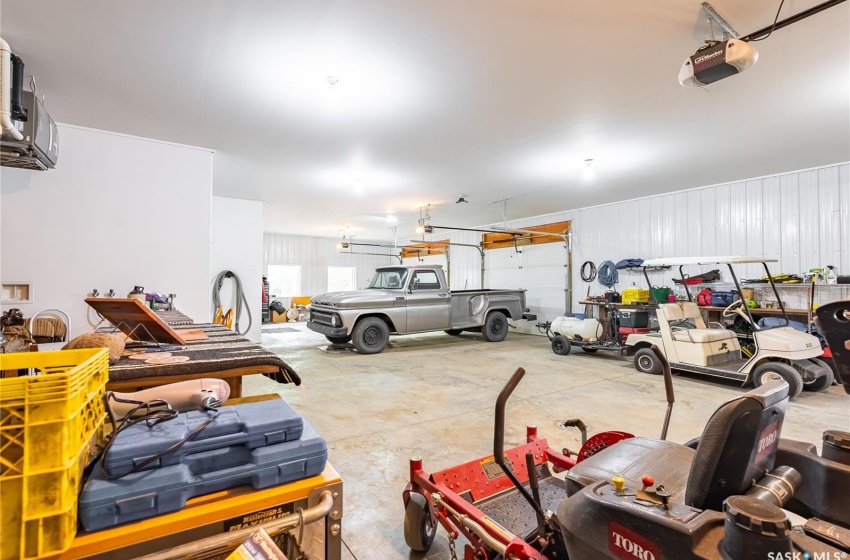 Shop with a garage door opener