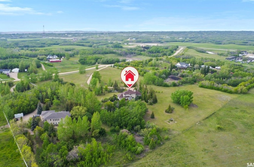 Aerial view with a rural view