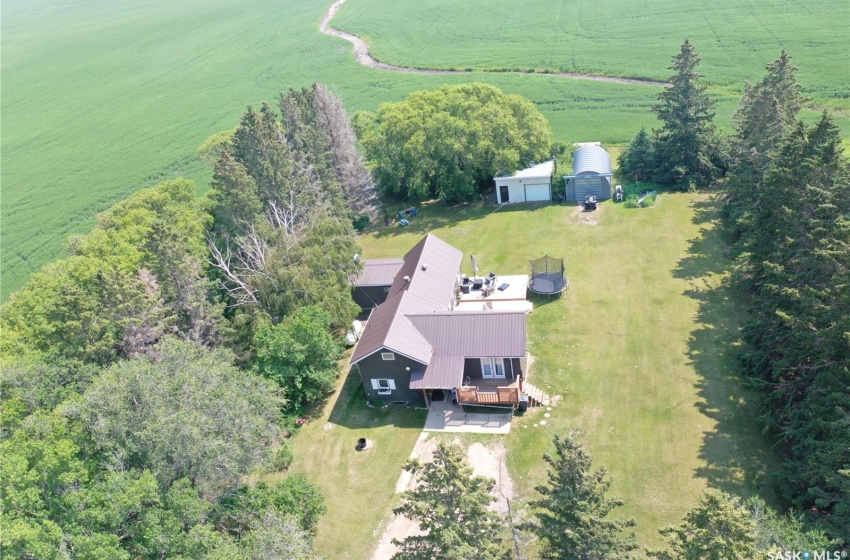 Aerial view with a rural view