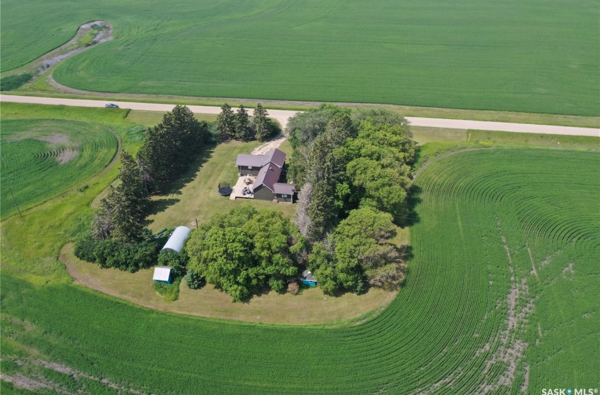 Aerial view with a rural view