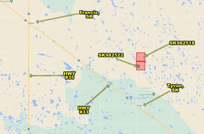 Rural Address, Francis Rm No. 127, Saskatchewan S0G 4X0, ,Farm,For Sale,309 Acres - Tyvan,Rural Address,SK982518